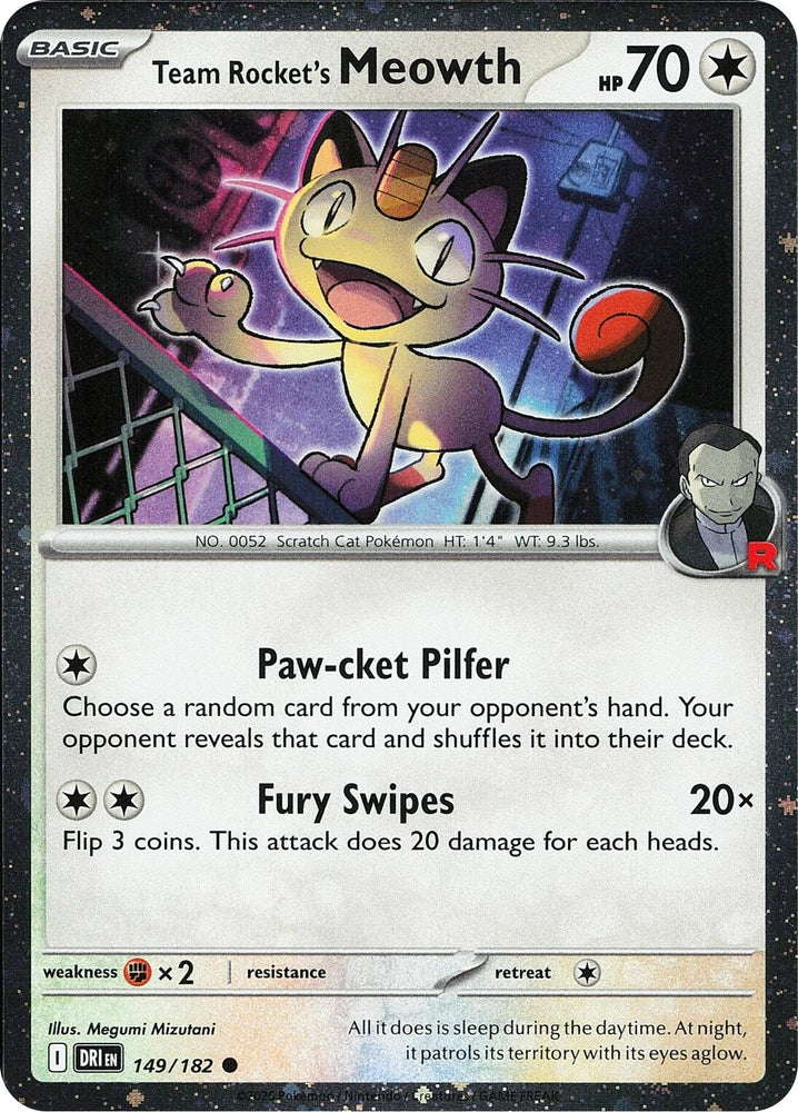 Team Rocket's Meowth (149/182) (Cosmos Holo) [Miscellaneous Cards] Pokémon