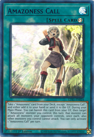 Amazoness Call (Blue) [LDS1-EN024] Ultra Rare - Yugioh Cards For Your TCG Needs!