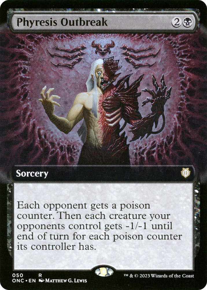 Phyresis Outbreak (Extended Art) [Phyrexia: All Will Be One Commander] Magic: The Gathering