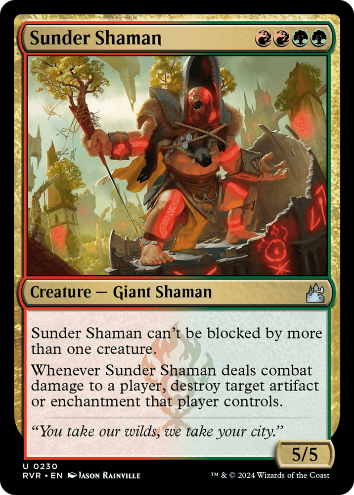 Sunder Shaman [Ravnica Remastered] Magic: The Gathering