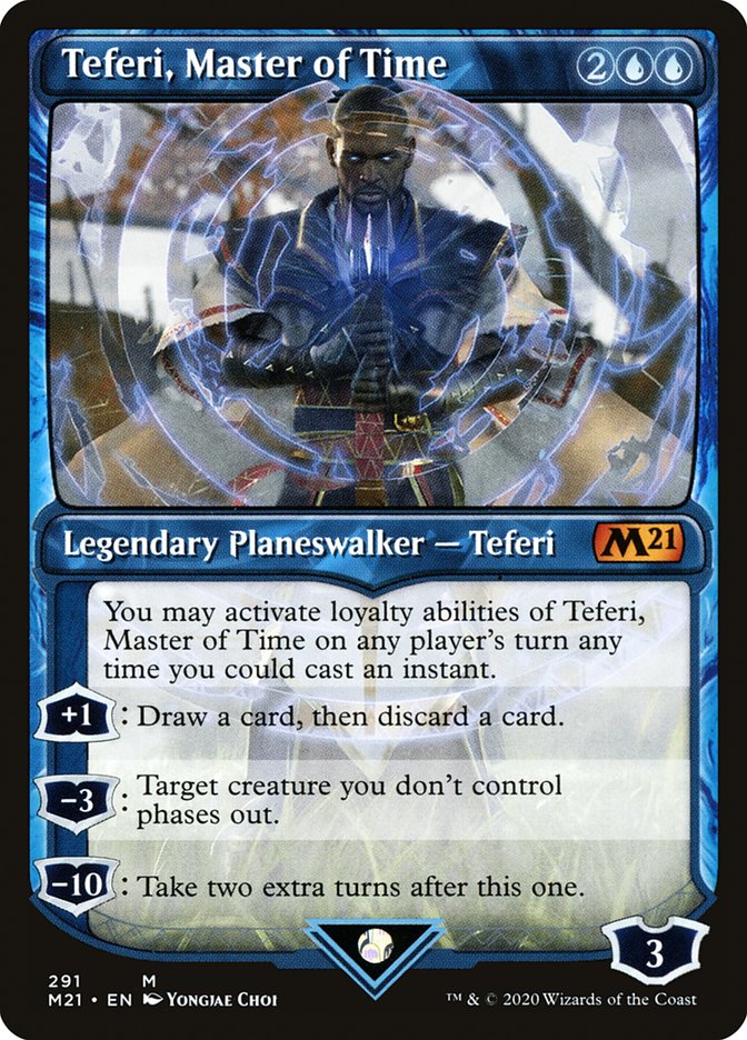 Teferi, Master of Time (Showcase) (291) [Core Set 2021] Magic: The Gathering