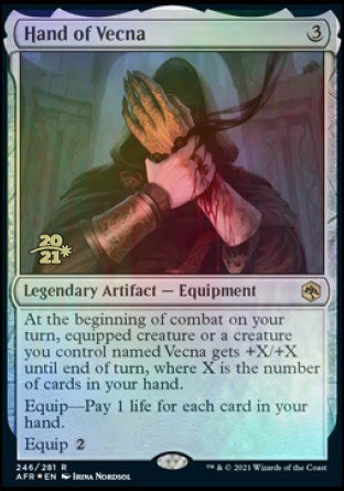 Hand of Vecna [Dungeons & Dragons: Adventures in the Forgotten Realms Prerelease Promos] Magic: The Gathering