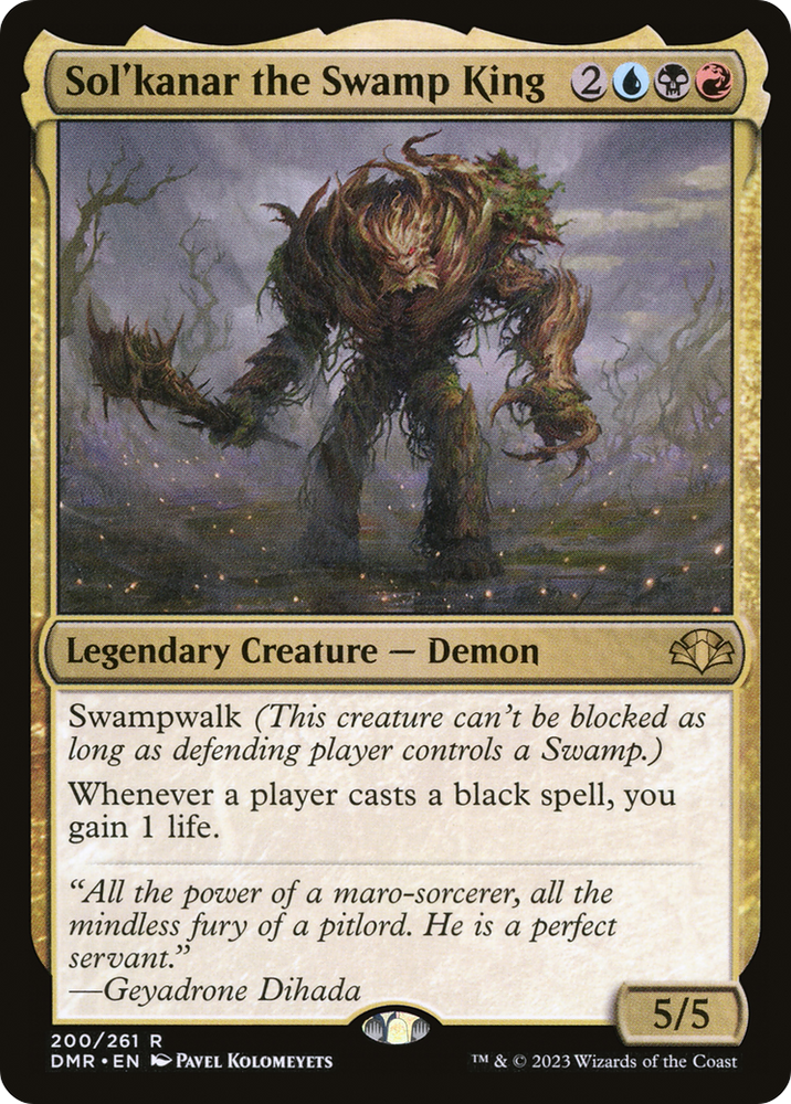 Sol'kanar the Swamp King [Dominaria Remastered] Magic: The Gathering