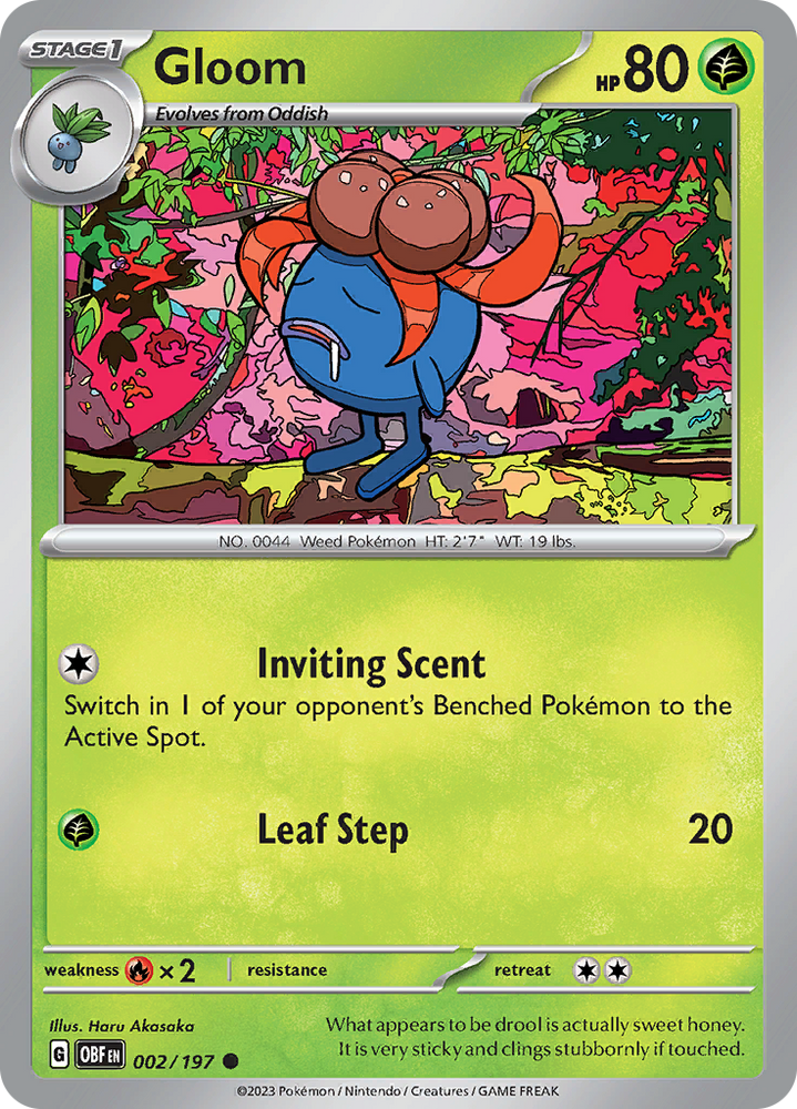 Gloom (002/197) [Scarlet & Violet: Obsidian Flames] Pokémon