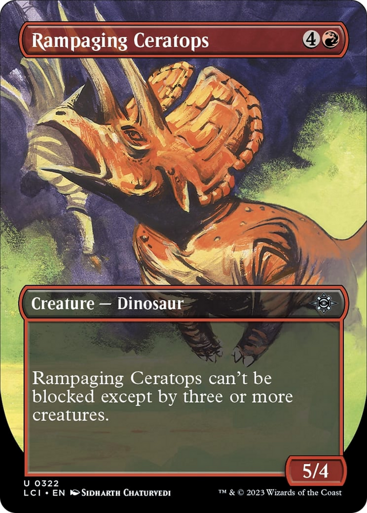 Rampaging Ceratops (Borderless) [The Lost Caverns of Ixalan] Magic: The Gathering