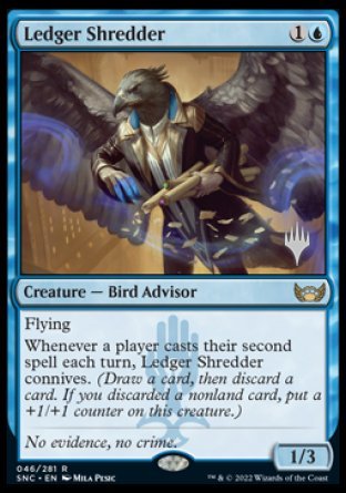 Ledger Shredder (Promo Pack) [Streets of New Capenna Promos] Magic: The Gathering