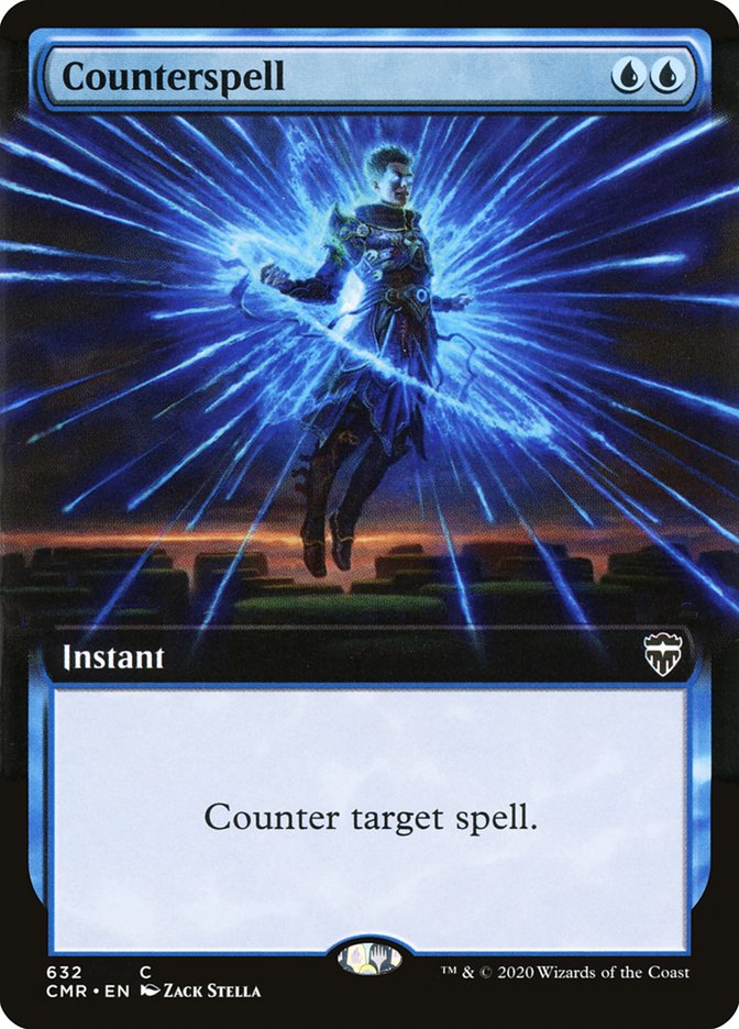 Counterspell (Extended Art) [Commander Legends] Magic: The Gathering
