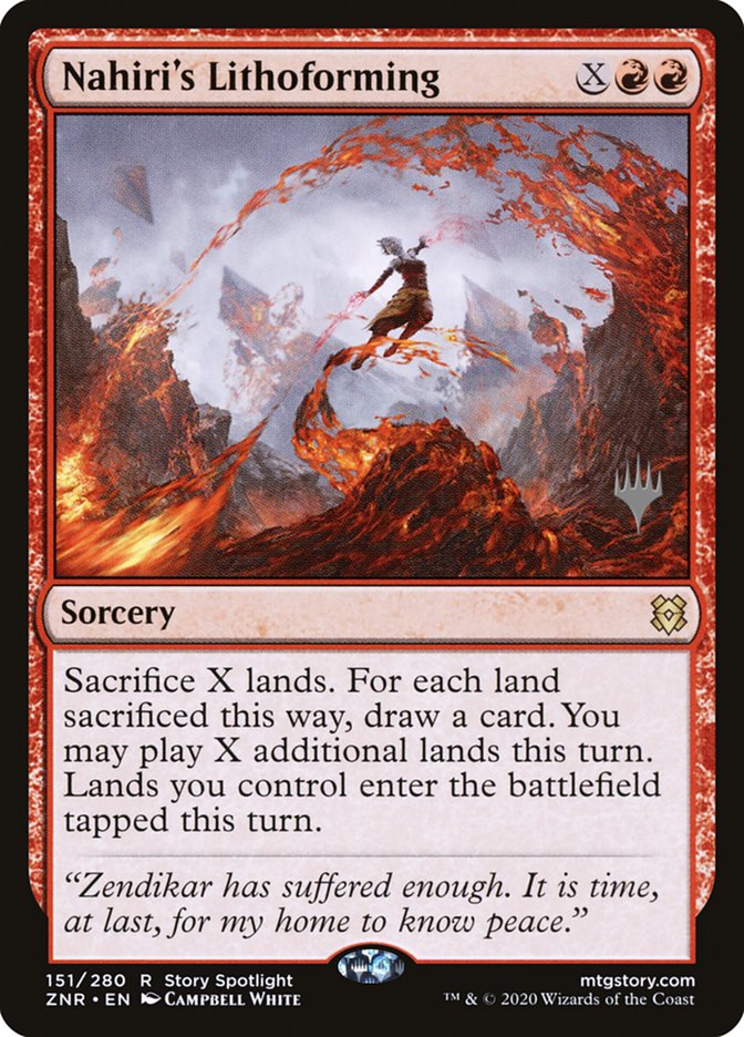 Nahiri's Lithoforming (Promo Pack) [Zendikar Rising Promos] Magic: The Gathering