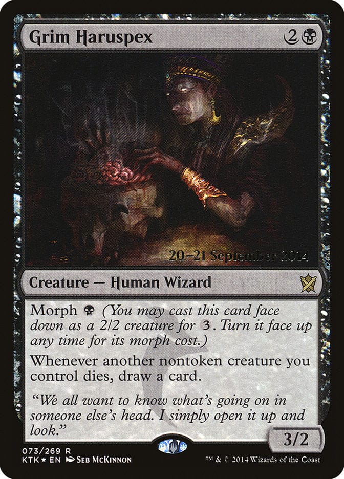 Grim Haruspex [Khans of Tarkir Prerelease Promos] Magic: The Gathering