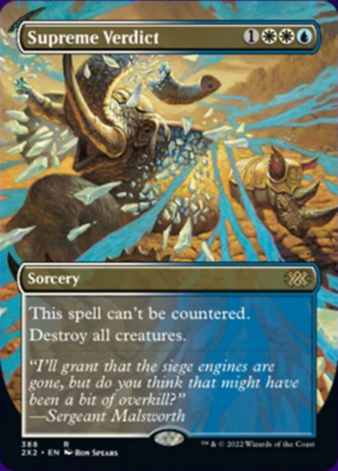 Supreme Verdict (Borderless Alternate Art) [Double Masters 2022] Magic: The Gathering