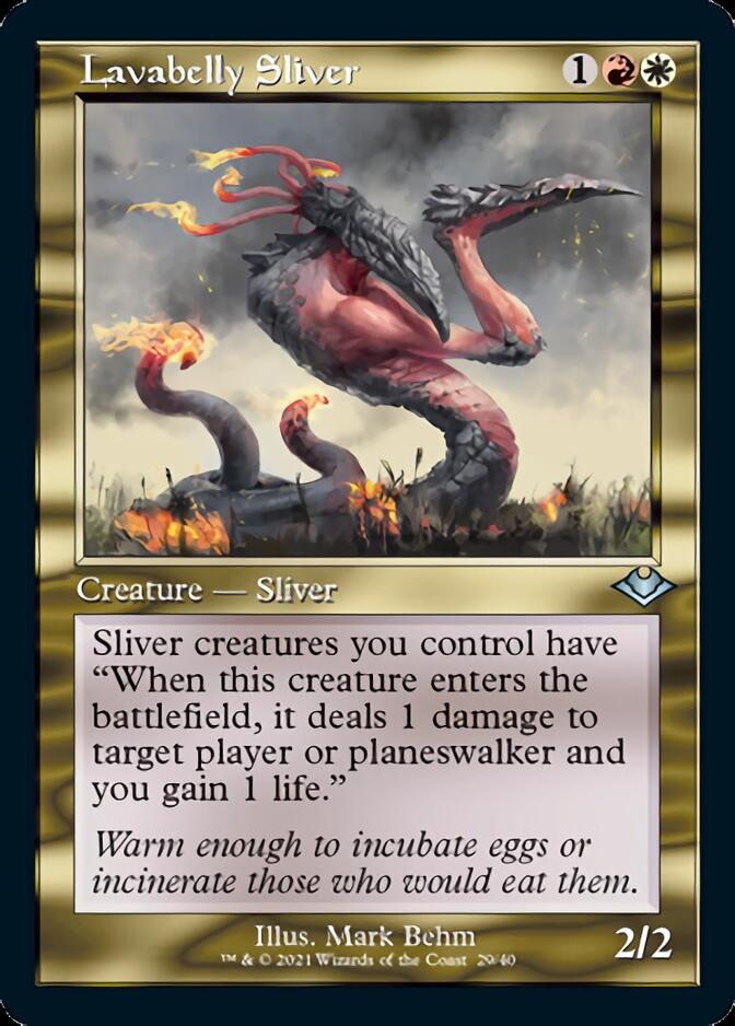 Lavabelly Sliver (Retro Foil Etched) [Modern Horizons] Magic: The Gathering