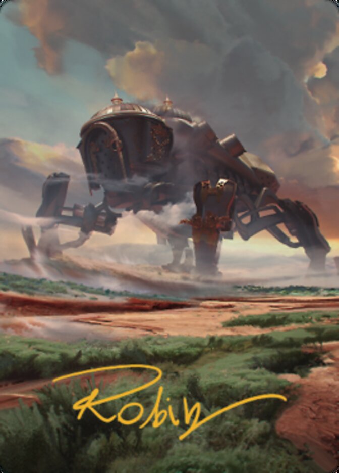 Plains (2) Art Card (Gold-Stamped Signature) [The Brothers' War Art Series] Magic: The Gathering