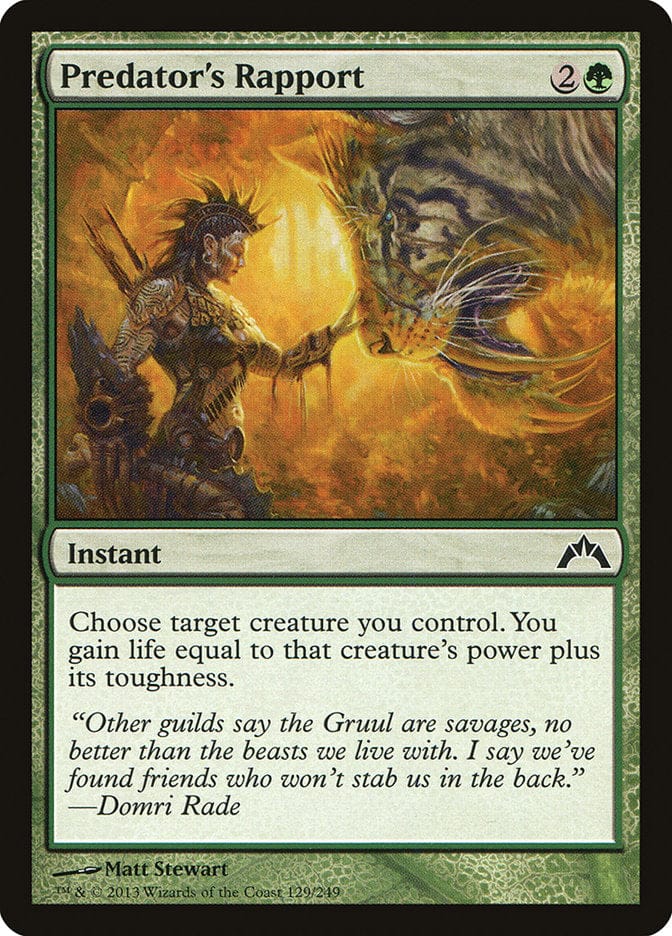 Predator's Rapport [Gatecrash] Magic: The Gathering
