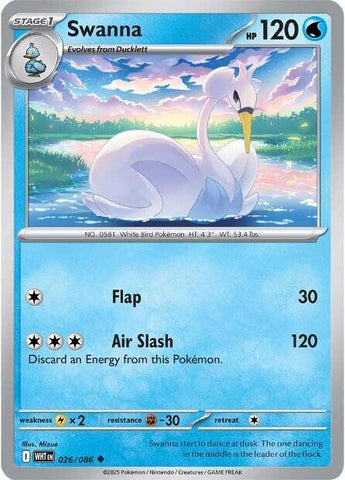Swanna (026/086) [Scarlet & Violet: White Flare] - Pokemon Cards For Your TCG Needs!