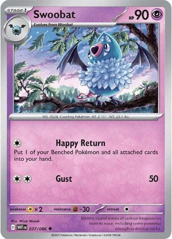 Swoobat (037/086) [Scarlet & Violet: White Flare] - Pokemon Cards For Your TCG Needs!