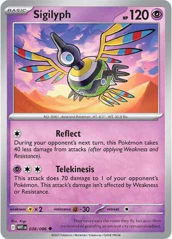 Sigilyph (038/086) [Scarlet & Violet: White Flare] - Pokemon Cards For Your TCG Needs!