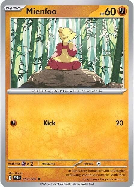 Mienfoo (052/086) [Scarlet & Violet: White Flare] - Pokemon Cards For Your TCG Needs!