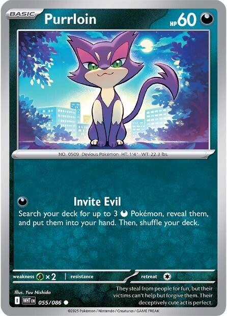 Purrloin (055/086) [Scarlet & Violet: White Flare] - Pokemon Cards For Your TCG Needs! Pokémon