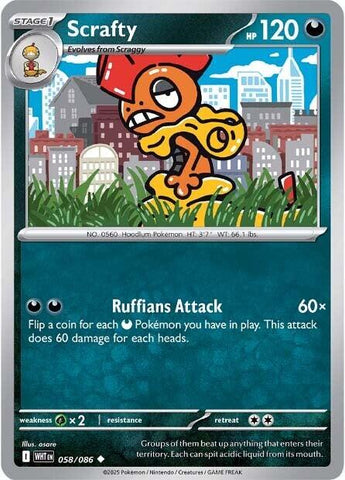 Scrafty (058/086) [Scarlet & Violet: White Flare] - Pokemon Cards For Your TCG Needs!