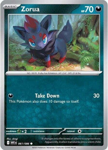 Zorua (061/086) [Scarlet & Violet: White Flare] - Pokemon Cards For Your TCG Needs!