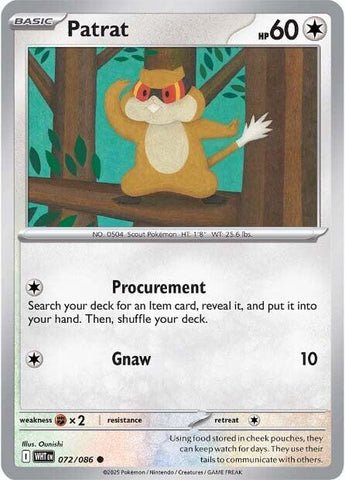Patrat (072/086) [Scarlet & Violet: White Flare] Pokémon