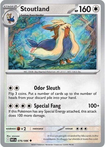 Stoutland (076/086) [Scarlet & Violet: White Flare] - Pokemon Cards For Your TCG Needs!