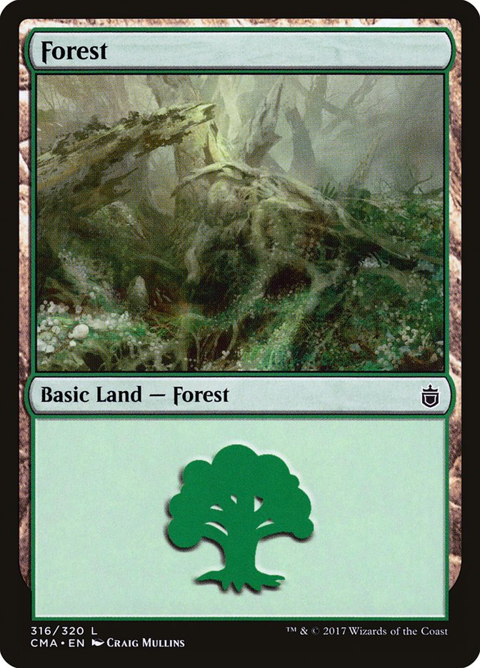 Forest (316) [Commander Anthology] Magic: The Gathering