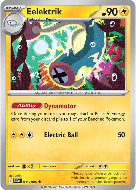 Eelektrik (031/086) [Scarlet & Violet: Black Bolt] - Pokemon Cards For Your TCG Needs!