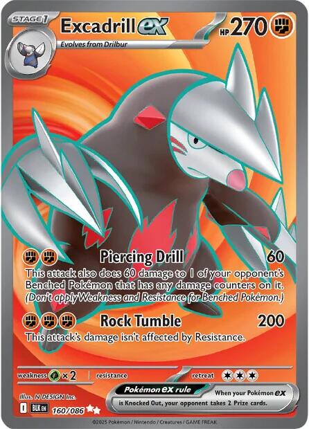 Excadrill ex (160/086) [Scarlet & Violet: Black Bolt] Pokémon