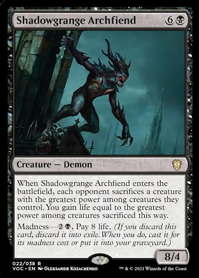 Shadowgrange Archfiend [Innistrad: Crimson Vow Commander] Magic: The Gathering