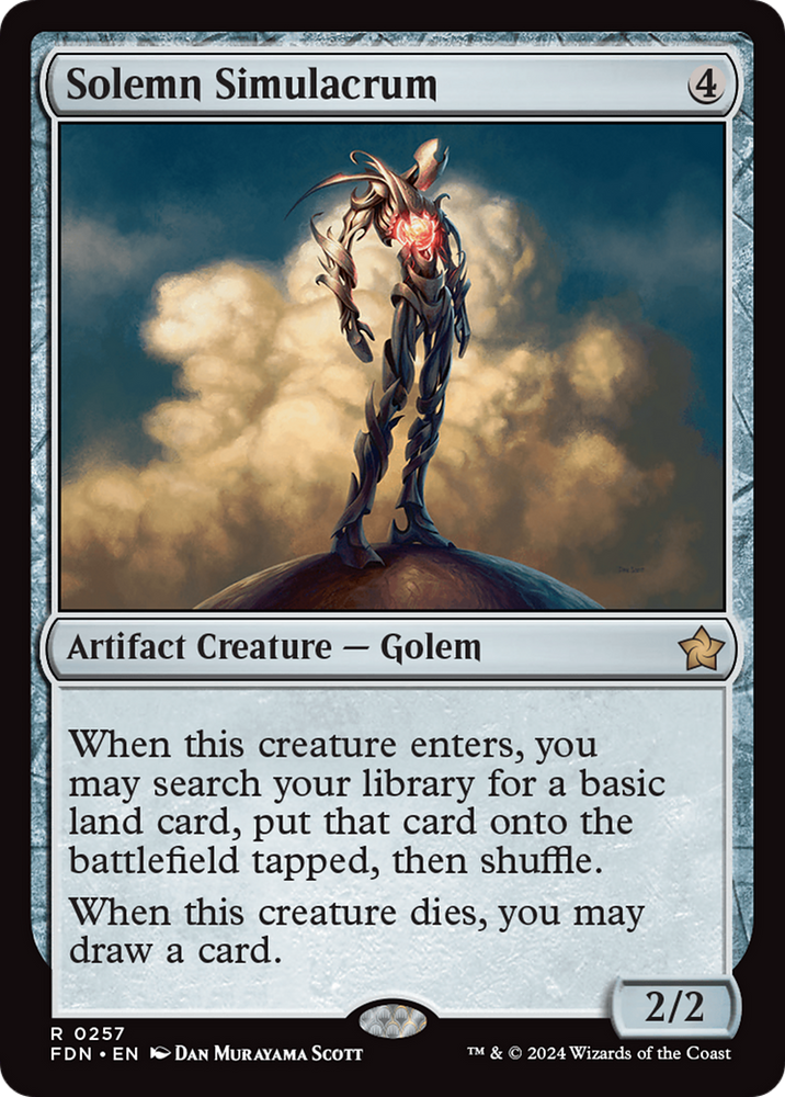 Solemn Simulacrum [Foundations] Magic: The Gathering