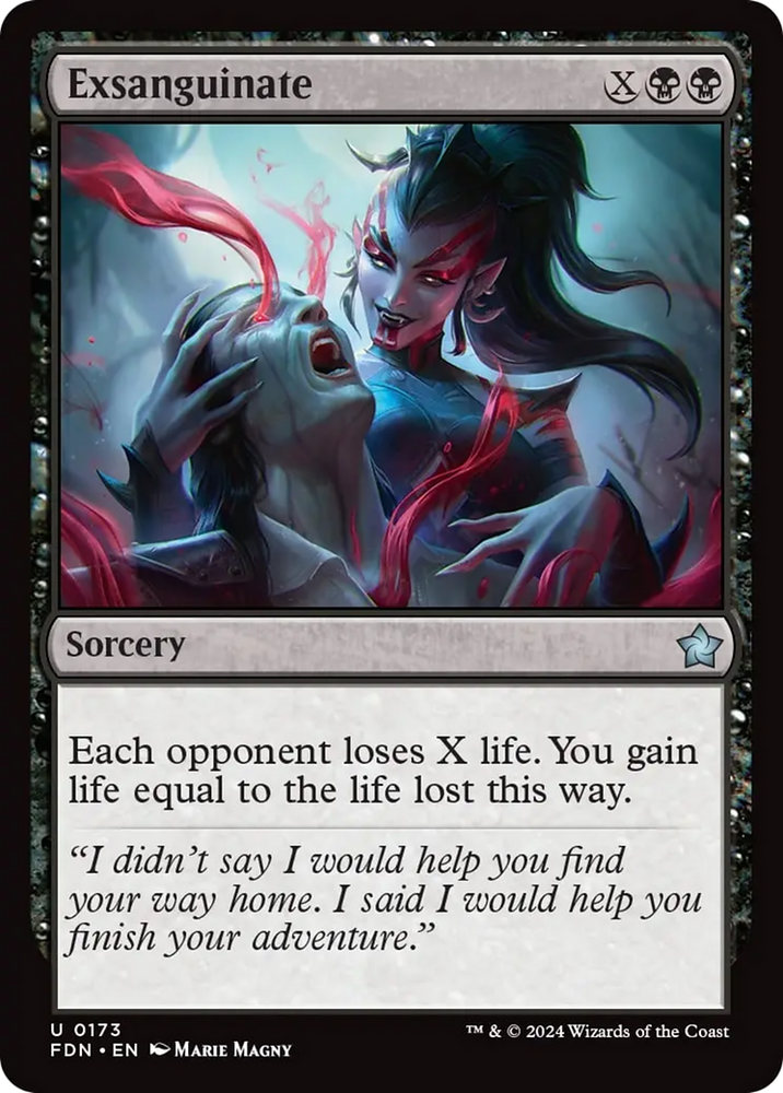 Exsanguinate [Foundations] Magic: The Gathering