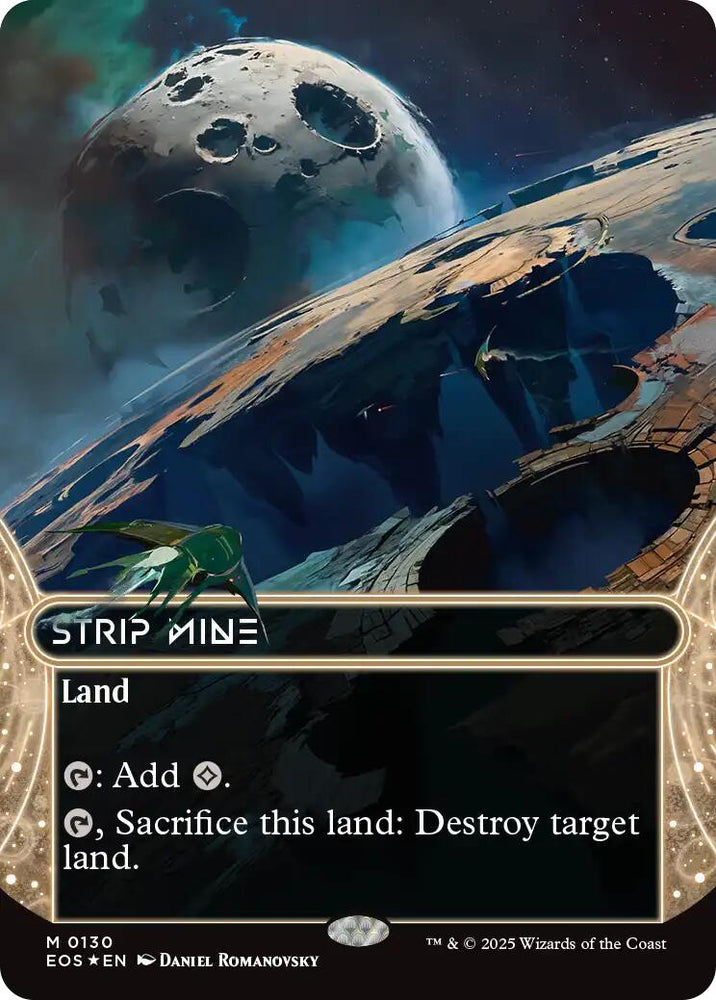 Strip Mine (0130) (Borderless) (Galaxy Foil) [Edge of Eternities: Stellar Sights] Magic: The Gathering