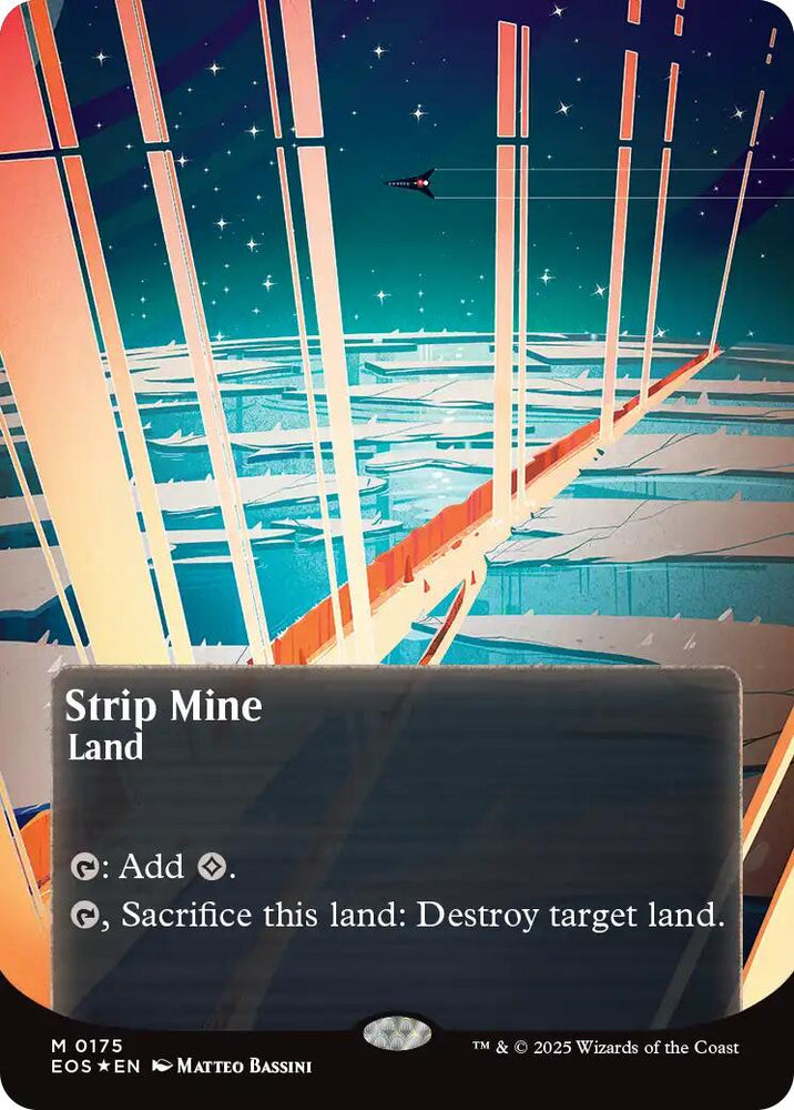 Strip Mine (0175) (Borderless) (Galaxy Foil) [Edge of Eternities: Stellar Sights] Magic: The Gathering