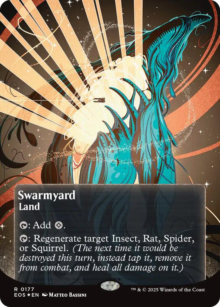 Swarmyard (0087) (Borderless) (Galaxy Foil) [Edge of Eternities: Stellar Sights] Magic: The Gathering