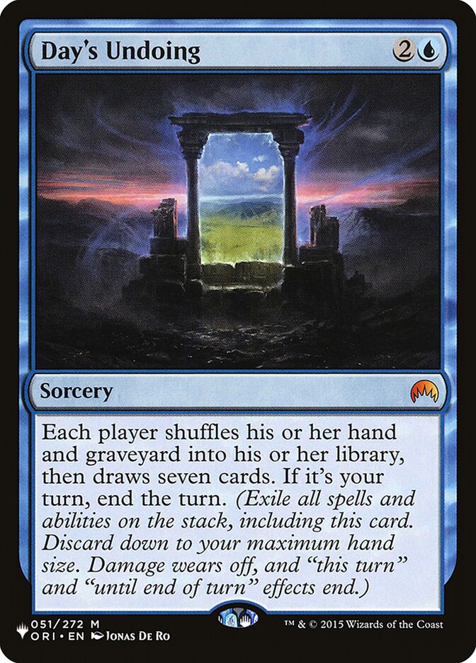 Day's Undoing [The List] Magic: The Gathering