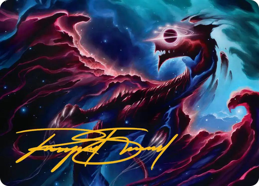 Nova Hellkite Art Card (18/54) (Gold-Stamped Signature) [Edge of Eternities Art Series] Magic: The Gathering
