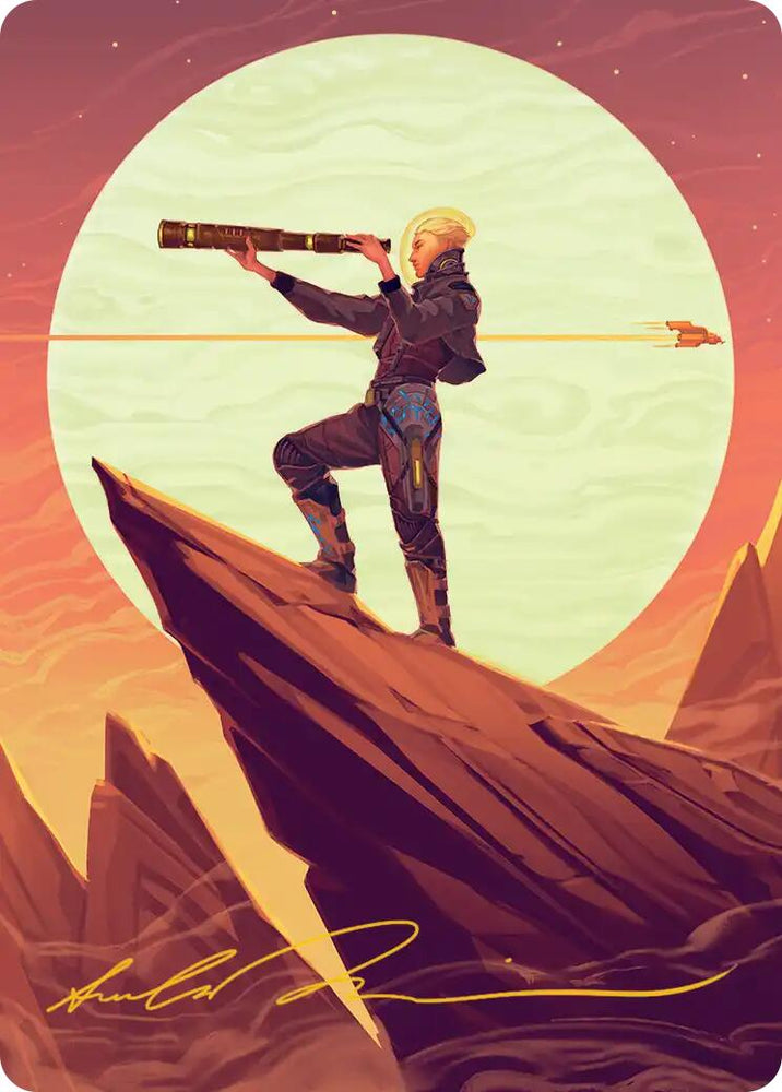 Sami, Wildcat Captain Art Card (Gold-Stamped Signature) [Edge of Eternities Art Series] Magic: The Gathering
