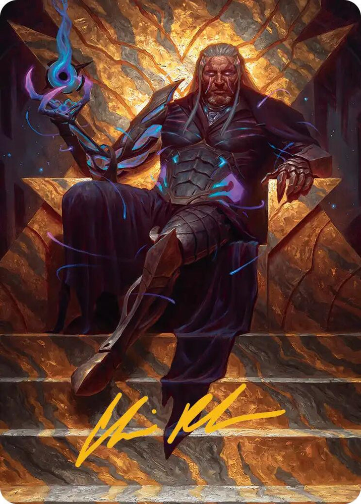 Tezzeret, Cruel Captain Art Card (1/54) (Gold-Stamped Signature) [Edge of Eternities Art Series] Magic: The Gathering