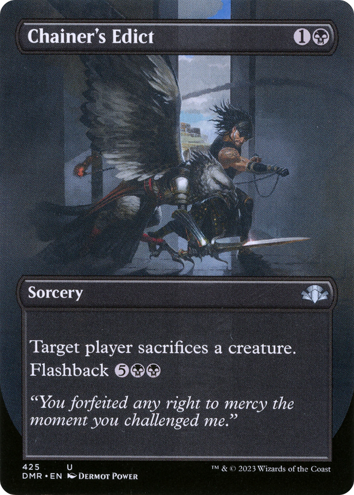 Chainer's Edict (Borderless Alternate Art) [Dominaria Remastered] Magic: The Gathering