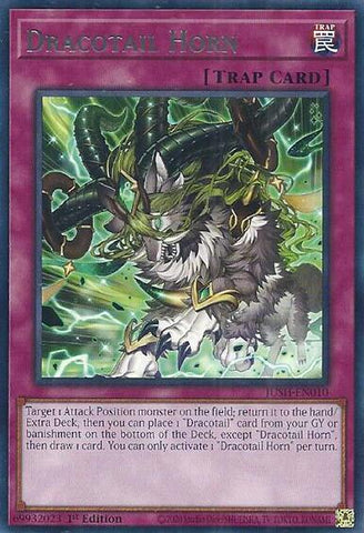 Dracotail Horn [JUSH-EN010] Rare - Yugioh Cards For Your TCG Needs!