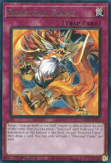 Dracotail Flame [JUSH-EN011] Rare - Yugioh Cards For Your TCG Needs! Yu-Gi-Oh!