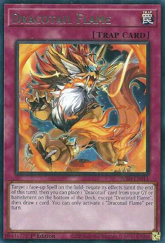 Dracotail Flame [JUSH-EN011] Rare - Yugioh Cards For Your TCG Needs!