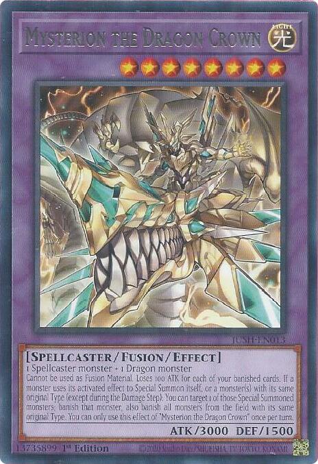 Mysterion the Dragon Crown [JUSH-EN013] Rare - Yugioh Cards For Your TCG Needs! Yu-Gi-Oh!