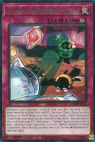 YummyRedemption [JUSH-EN026] Rare - Yugioh Cards For Your TCG Needs!