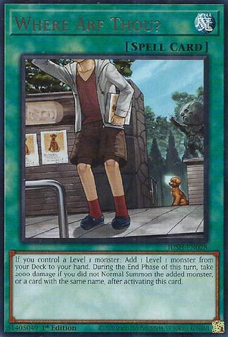 Where Arf Thou? [JUSH-EN028] Rare - Yugioh Cards For Your TCG Needs!