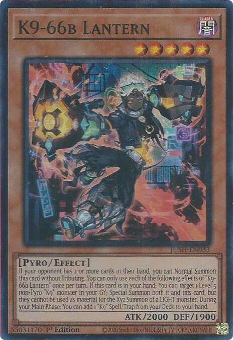 K9-66b Lantern [JUSH-EN033] Super Rare - Yugioh Cards For Your TCG Needs!