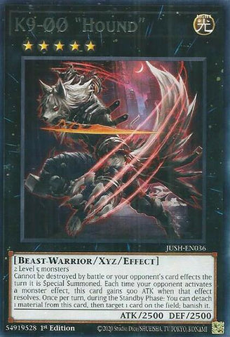 K9-00 "Hound" [JUSH-EN036] Rare - Yugioh Cards For Your TCG Needs!