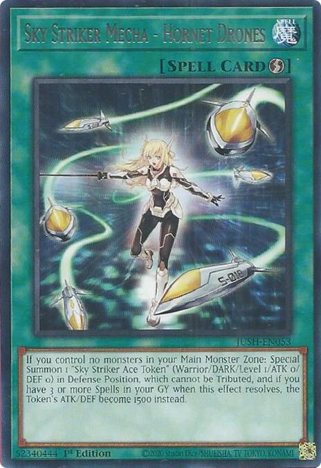 Sky Striker Mecha - Hornet Drones [JUSH-EN053] Rare - Yugioh Cards For Your TCG Needs! Yu-Gi-Oh!