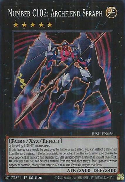 Number C102: Archfiend Seraph [JUSH-EN056] Super Rare Yu-Gi-Oh!